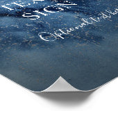 Sternenhimmel | Silber Karten & Geschenke Custom Poster (Ecke)