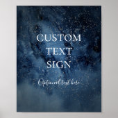 Sternenhimmel | Silber Karten & Geschenke Custom Poster (Vorne)