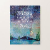 Sternenhimmel spirituelles Zitat Aquarell Puzzle (Vertikal)