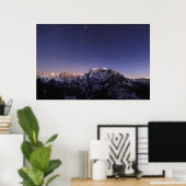 Sternenhimmel über Bergen Poster (Heimbüro)