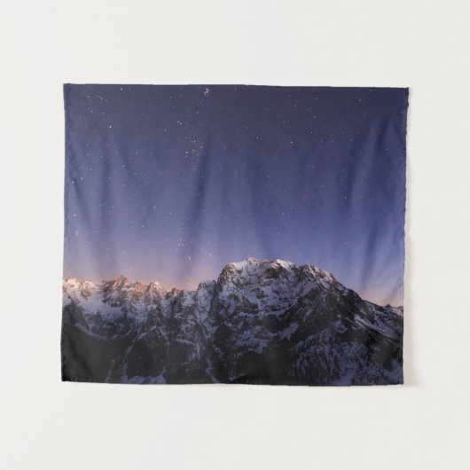 Sternenhimmel über den Bergen Wandteppich (Vorderseite (Horizontal))