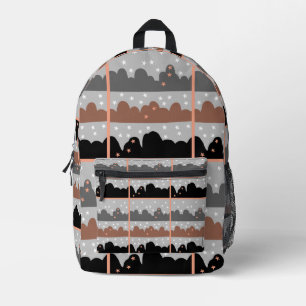 Sternenhimmel und abstrakte Bäume Bedruckter Rucksack