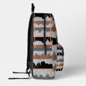 Sternenhimmel und abstrakte Bäume Bedruckter Rucksack (Links)