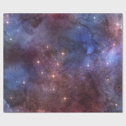 Sternenhimmel/ Universum Muster Geschenkpapier (Flach)