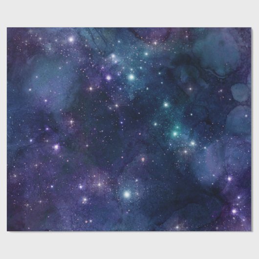 Sternenhimmel/ Universum Muster Geschenkpapier (Flach)