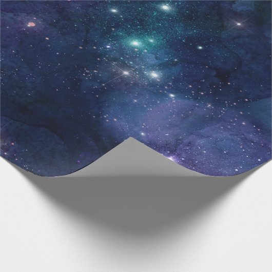 Sternenhimmel/ Universum Muster Geschenkpapier (Ecke)