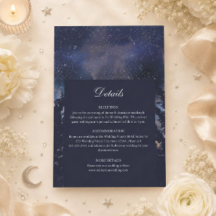 Sternenhimmel-Wald-Hochzeit Details Karte
