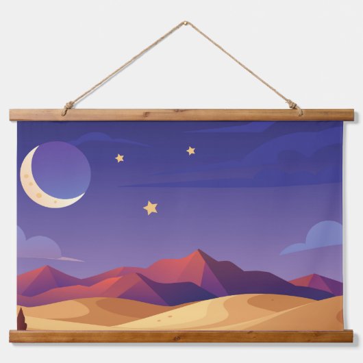 Sternenhimmel Wandteppich Mit Holzrahmen (Vorne)