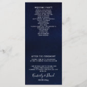 Sternenhimmelglas Hochzeitsprogramme Programm (Rückseite)