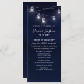 Sternenhimmelglas Hochzeitsprogramme Programm (Vorne/Hinten)