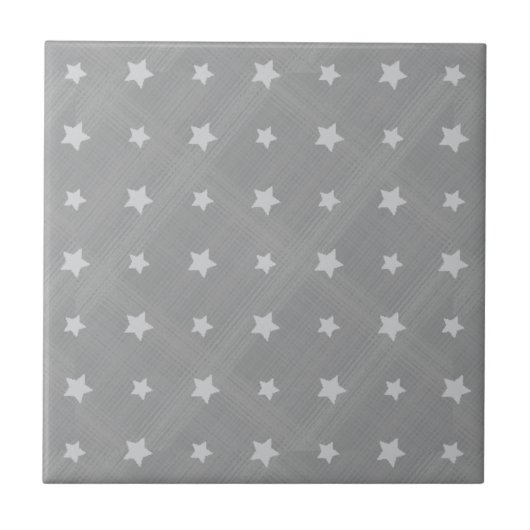 Sternenhintergrund mit Textilmuster Fliese (Vorderseite)