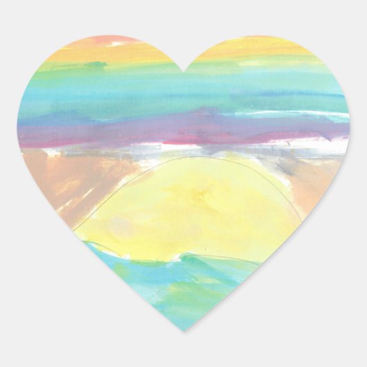 Sternenhistenaufkleber Herz-Aufkleber (Vorderseite)