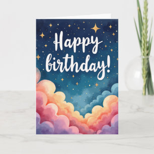 Sternenkarten zum Geburtstag Karte