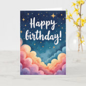 Sternenkarten zum Geburtstag Karte (Gelbe Blume)