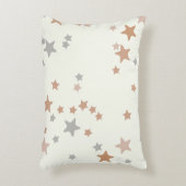 Sternenkissen in neutralem Rosa und Grau Dekokissen (Vorderseite(Vertikal))