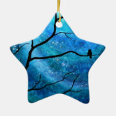 Sternenklare Eulen Keramikornament (Hinten)