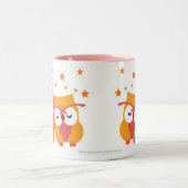 Sternenklare Eulen Zweifarbige Tasse (Mittel)
