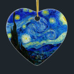 Sternenklare Nacht durch Van Gogh Keramikornament<br><div class="desc">Vincent van Gogh - sternenklare Nacht gemalt an St. Remy,  Kunst-Druck Frankreichs im Jahre 1889. Dieses Bild ist digital erhöht worden,  um die ursprünglichen mutigen,  hellen Farben wieder herzustellen - ein perfektes Geschenk für jeden möglichen Kunstliebhaber!</div>