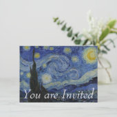 Sternenklare Nacht durch Vincent van Gogh Einladung (Stehend Vorderseite)