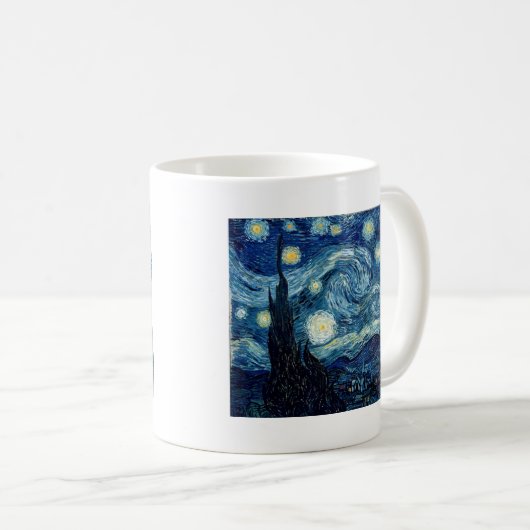 Sternenklare Nacht durch Vincent van Gogh Kaffeetasse (VorderseiteRechts)