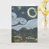 Sternenklare Nacht Karte (Gelbe Blume)