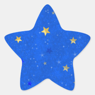 Sternenklare Nacht Stern-Aufkleber