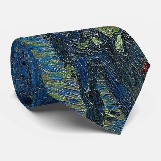 Sternenklare Nacht über der Rhône Krawatte (Gerollt)