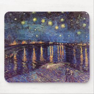 Sternenklare Nacht über der Rhône Mousepad