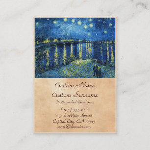 Sternenklare Nacht über der Rhône Vincent van Go Visitenkarte