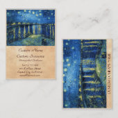 Sternenklare Nacht über der Rhône Vincent van Gogh Visitenkarte (Vorne/Hinten)