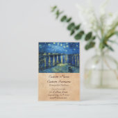 Sternenklare Nacht über der Rhône Vincent van Gogh Visitenkarte (Stehend Vorderseite)