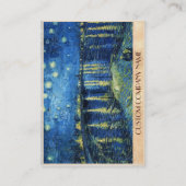 Sternenklare Nacht über der Rhône Vincent van Gogh Visitenkarte (Rückseite)