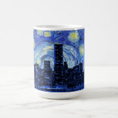 Sternenklare Nacht über New York City Kaffeetasse (Mittel)