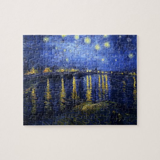 Sternenklare Nacht Van Gogh über dem Puzzle (Horizontal)