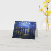 Sternenklare Nacht Van Gogh über der Karte (Gelbe Blume)