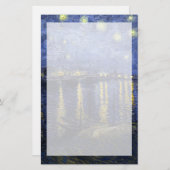 Sternenklare Nacht Van Gogh | über der Rhône | Briefpapier (Vorne/Hinten)