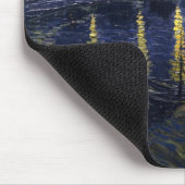Sternenklare Nacht Van Gogh über der Rhône Mousepad (Ecke)