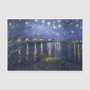 Sternenklare Nacht Van Gogh   über der Rhône   Seidenpapier