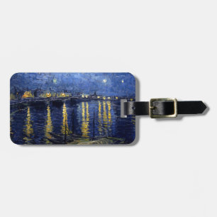 Sternenklare Nacht Van Gogh über Rhône Gepäckanhänger