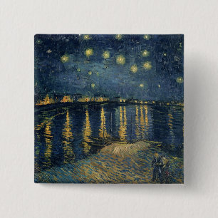 Sternenklare Nacht Vincent van Goghs   über der Button