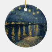 Sternenklare Nacht Vincent van Goghs | über der Keramik Ornament (Hinten)