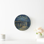 Sternenklare Nacht Vincent van Goghs | über der Runde Wanduhr (Zuhause)