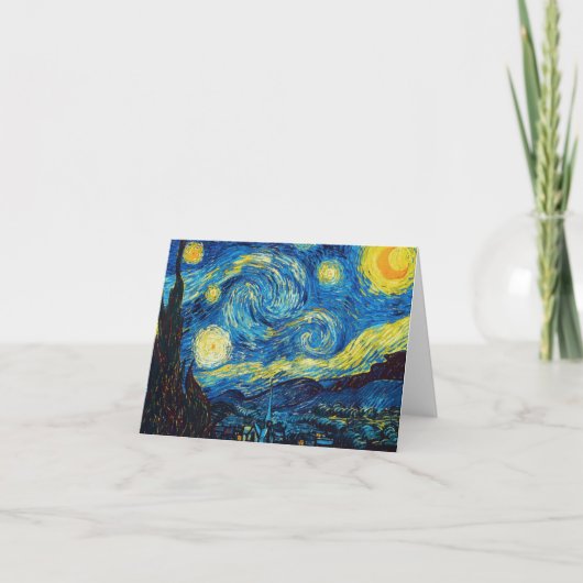 Sternenklare Nachtanmerkungs-Karte Van Gogh Karte (Vorderseite)