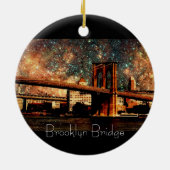 Sternenklare NachtBrooklyn-Brücke Keramikornament (Hinten)