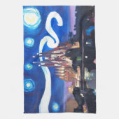 Sternenklare Nächte in Sagrada Familia in Geschirrtuch (Vertikal)