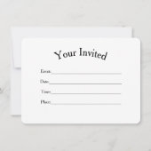 Sternenklare Nachteinladung Einladung (Rückseite)