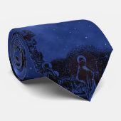 Sternenklare NachtGeburt Christi Krawatte (Gerollt)