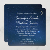 Sternenklare Nachthochzeits-Einladung Einladung (Vorne/Hinten)