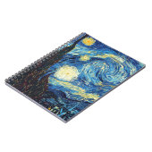 Sternenklare Nachtkunst-gewundenes Notizbuch Notizblock (Linke Seite)