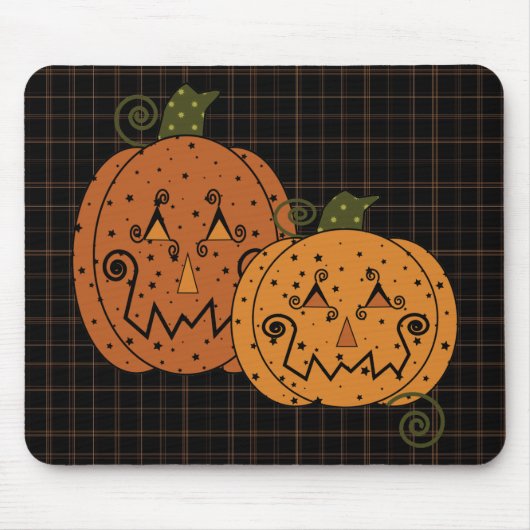 Sternenklare Nachtkürbise Mousepad (Vorne)